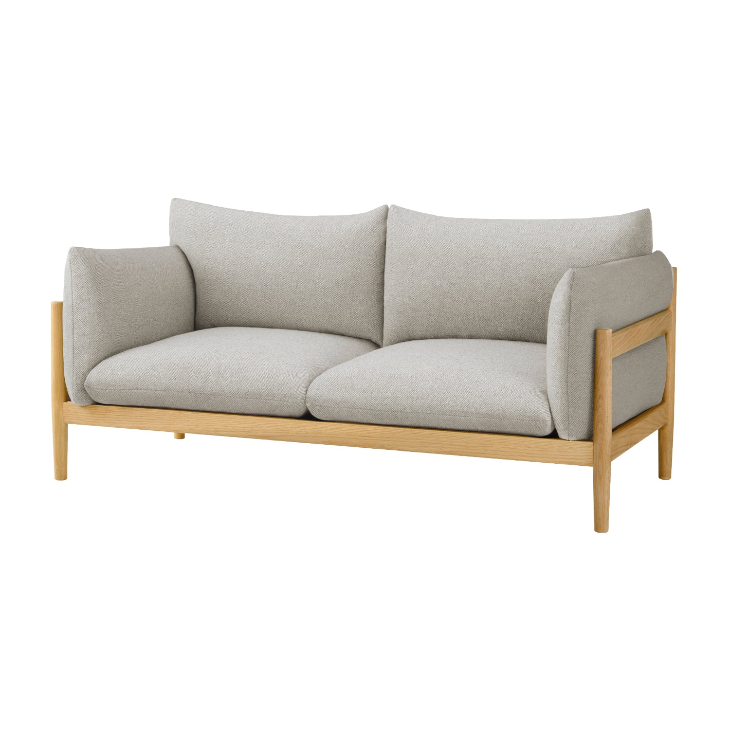 【ペット対応生地】　COMILE(コミル)　カバーリングソファ 2.5シーター ライトグレー - Image 2