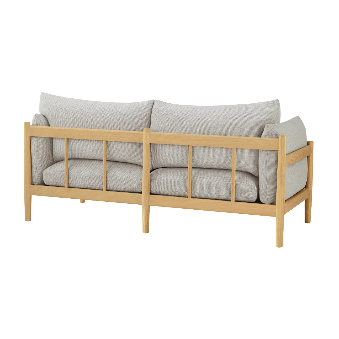 【ペット対応生地】　COMILE(コミル)　カバーリングソファ 2.5シーター ライトグレー - Image 4