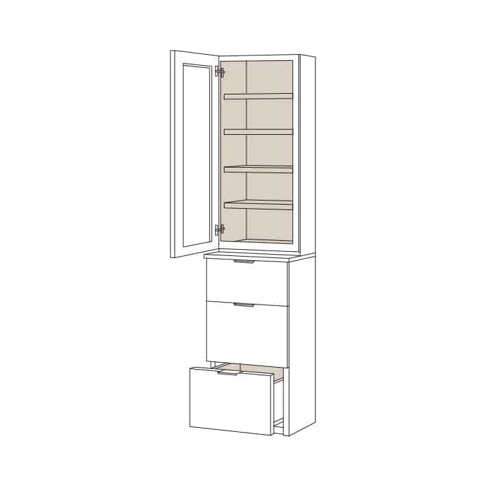 【受注生産品】ADDAY(アディ)　カップボード W415 - Image 12