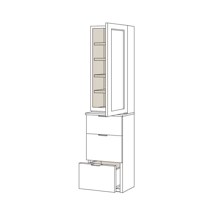 【受注生産品】ADDAY(アディ)　カップボード W415 - Image 14
