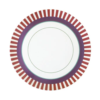 MITSUKO Dinner Plate Red Stripe Rim