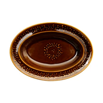 DAYS OF KURAWANKA スリップウェア OVAL PLATE